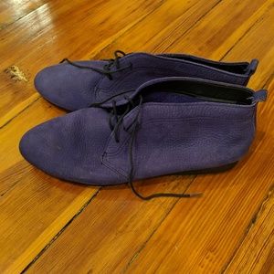 Women's Purple Lace-Up Ankle Boots